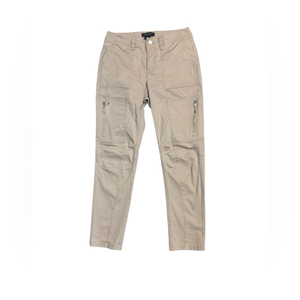 White House Black Market Cargo Pants Khaki Zip Pocket Ankle 00
